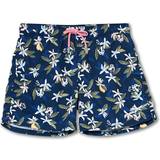 Gant Polyester Badkläder Gant Classic Fit Lemon Flowers Swim Shorts - Insignia Blue
