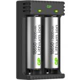 Laddare - Laddningsbara standardbatterier - Li-ion Batterier & Laddbart GP Batteries 18650 Rechargeable 2 Batteries + L211 Charger