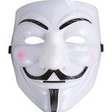 V för Vendetta - Vit Maskeradkläder Anonymous Adult Mask