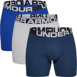 Blåa Underkläder Under Armour Charged Cotton 6" Boxerjock 3-pack - Royal/Academy/Mod Gray Medium Heather