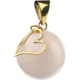 Babynord Bola with Heart Pendant - Gold/White