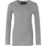 Rosemunde Girl's Long Sleeved Blouse - Light Grey Melange (59160-008)