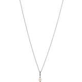 Beige Smycken Gynning Jewelry Sweetness Pearl Necklace - Silver/Pearl