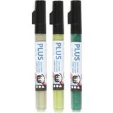 Plus Hobbymaterial Plus Color Acrylic Paint Green Shades Markers 1.2mm 3-pack