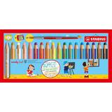 Vattenbaserad Färgpennor Stabilo Woody 3 in 1 Multi Talented Coloured Pencils 18-pack