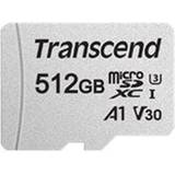 Transcend microSDXC Minneskort Transcend 300S microSDXC Class 10 UHS-I U3 V30 A1 512GB +Adapter