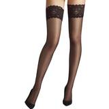 Blommiga Strumpbyxor & Stay-ups Wolford Satin Touch 20 Stay-Up - Nearly Black