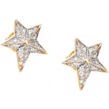 Guld Örhängen Efva Attling Catch A Falling Star Earrings - Gold/Diamonds