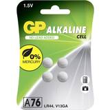 Alkaliska - Batterier - Knappcellsbatterier Batterier & Laddbart GP Batteries LR44 4-pack