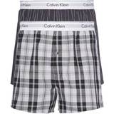 Calvin Klein Herr - Klassiska boxers Kalsonger Calvin Klein Modern Cotton Slim Fit Boxer 2-pack - Ryan Stripe D Well/Hickory Plaid B