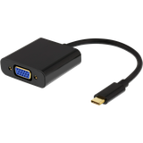 Kablar Deltaco USB C-VGA 3.1 M-F 0.1m