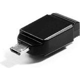 USB Micro-B USB-minnen Verbatim USB Store-n-Go Nano + OTG Adapter 16GB