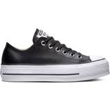 Converse all star leather Converse Chuck Taylor All Star Leather Platform Low Top W - Black/White