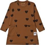 Klänningar Barnkläder Mini Rodini Basic Hearts Dress - Brown (2075012816)