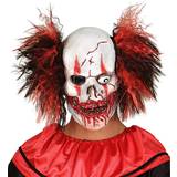 Röd - Unisex Masker Widmann Bloody Skull Clowns Mask