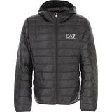 Ea7 hoodie EA7 Train Core Light Down Hoodie Jacket - Black/Gold
