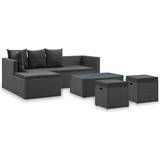 Bruna - Justerbart ryggstöd Loungeset vidaXL 46105 Loungeset, 1 Bord inkl. 1 Soffor