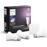 E27 LED-lampor Philips Hue Color & Ambiance LED Lamp 9W E27 3-pack Starter Kit