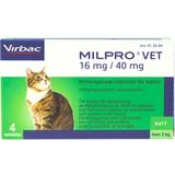 Virbac Katter Husdjur Virbac Milpro Vet 16 mg/40 mg 4 Tablets