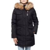 Hollies Ytterkläder Hollies Livigno Long Jacket - Black/Nature (Faux Fur)