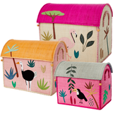 Multifärgade - Skogen Förvaring Rice Jungle Theme Toy Baskets Large 3-pack