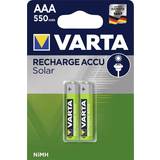 Varta AAA (LR03) - Batterier - NiMH Batterier & Laddbart Varta AAA Accu Rechargeable Solar 550mAh 2-pack