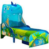 Blåa - Dinosaurier Sängar Worlds Apart Dinosaur Toddler Bed With Storage And Canopy 77x143cm
