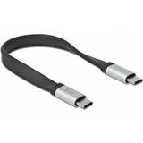 Platt - USB C-USB C - USB-kabel Kablar DeLock USB C-USB C 3.2 (Gen.2) 0.2m