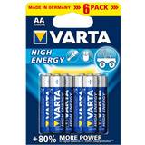 Varta Engångsbatterier - Guld Batterier & Laddbart Varta High Energy AA 6-pack