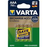 Varta Batterier - Laddningsbara standardbatterier Batterier & Laddbart Varta AAA Accu Rechargeable 750mAh 4-pack