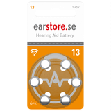 Batterier - Knappcellsbatterier - Orange Batterier & Laddbart Earstore Hearing Aid Battery Size 13 6-pack