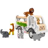 Magni Leksaksfordon Magni Zoo Car with 6 Animals Pull Back