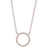 Joanli Nor Anna Circle Necklace - Rose Gold/Transparent