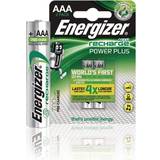 Energizer AAAA (LR61) Batterier & Laddbart Energizer Rechargeable AAA Power Plus 2-pack