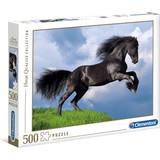 Familjepussel Knoppussel Clementoni High Quality Collection Fresian Black Horse 500 Bitar