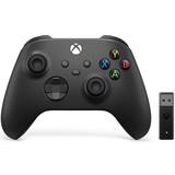 Xbox one trådlös handkontroll Microsoft Xbox One Wireless Controller + Wireless Adapter for Windows 10 - Black