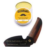 Golden Beards Skäggstylingset Golden Beards Moustache Wax + GB 77 Folding Comb Special Edition Kit