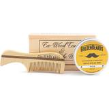Skäggstylingset Golden Beards Moustache Wax & Eco Wood Comb 7.5cm Kit