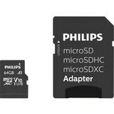 Philips 64 GB Minneskort & USB-minnen Philips microSDXC Class 10 UHS-I U1 64GB