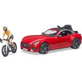 Bruder Lekset Bruder Roadster with Racing Bicycle & Cyclist