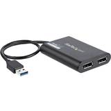 Kablar StarTech USB A-2DisplayPort 3.0 M-F 0.3m