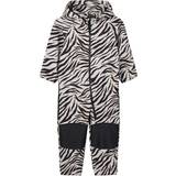Dragkedja Softshelloveraller Name It Alfa Zebra Print Softshell Suit - Beige / Peyote (13183894)