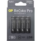 Laddningsbara standardbatterier Batterier & Laddbart GP Batteries ReCyko Pro AA Rechargeable 2000mAh 4-pack