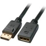 MicroConnect DisplayPort-kablar - Platt MicroConnect DisplayPort-DisplayPort M-F 1m