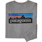 Patagonia Överdelar Patagonia Long-Sleeved P-6 Logo Responsibili-T-shirt - Gravel Heather