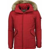 Äkta päls Ytterkläder Beluomo Fur collars Genuine Winter Jackets - Red