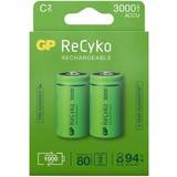 Batterier - Laddningsbara standardbatterier Batterier & Laddbart GP Batteries ReCyko Battery 3000mAh C 2-Pack