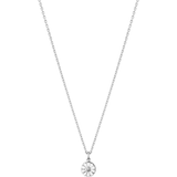 Rodium Halsband Georg Jensen Daisy Pendant Necklace - Silver/White