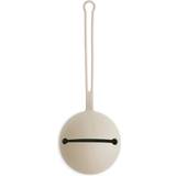 Beige Napphållare Mushie Silicone Pacifier Holder Case Sand