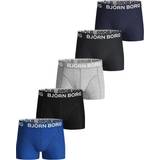 Elastan Boxershorts Barnkläder Björn Borg Sammy Solid Shorts For Boys 5-Pack - Blue Depths (9999-1306_70101)